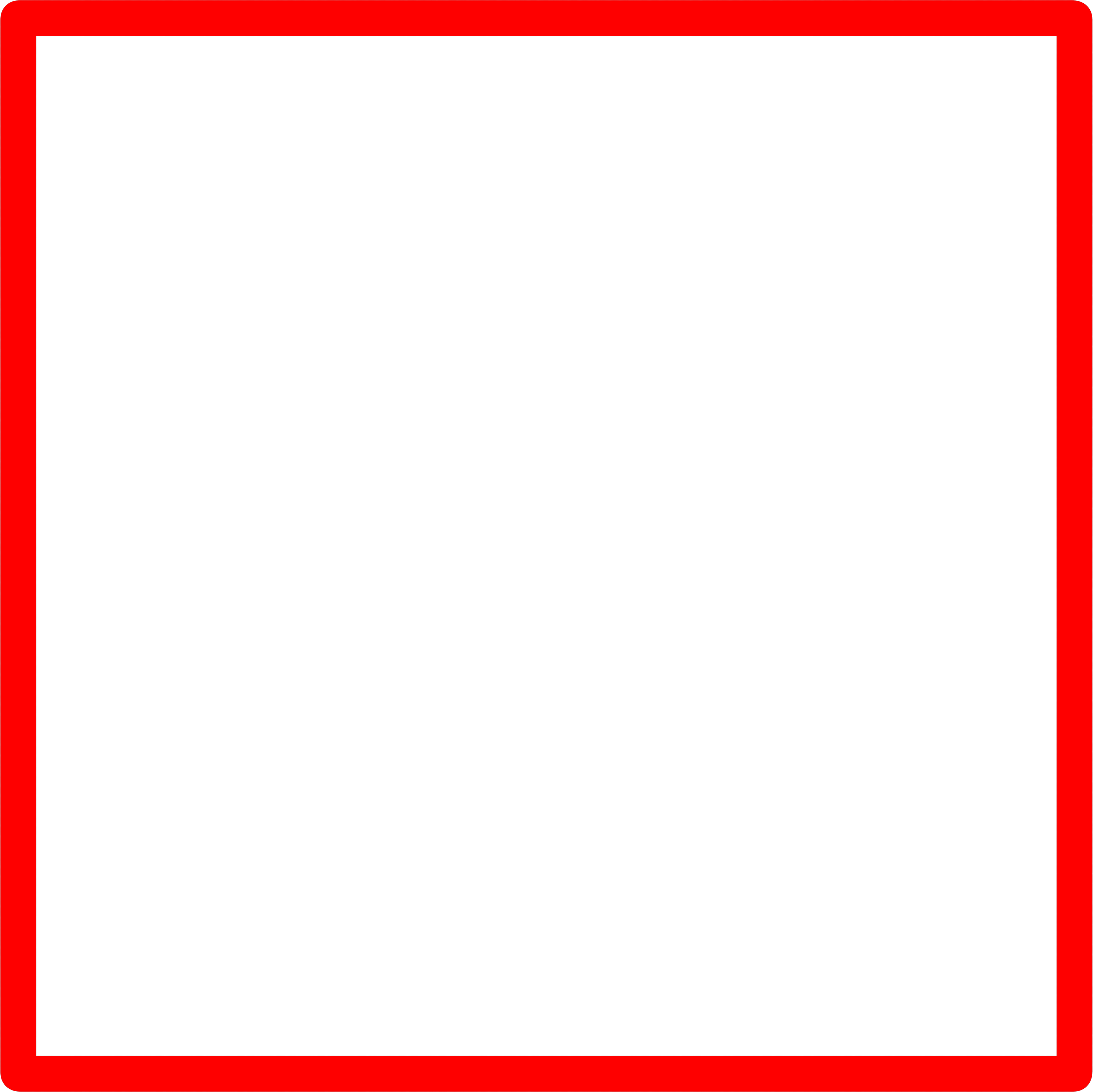 Thin Red Square Border Frame